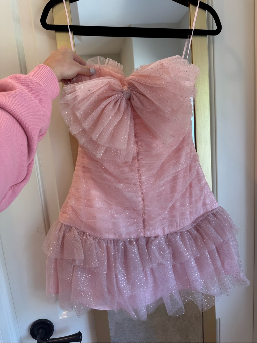 LoveShackFancy Lolisa Dress in Pink Sparkle
